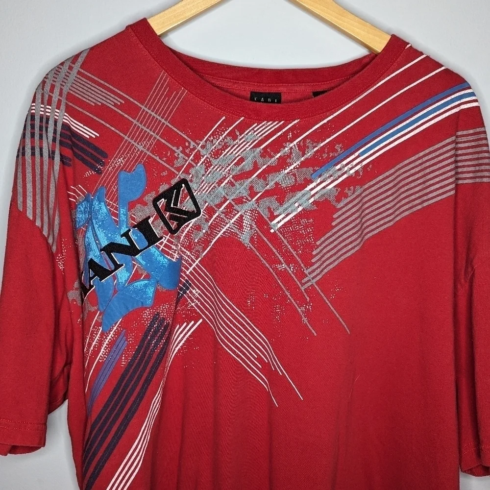 Y2K Kani Gold Paint Splatter Graphic Tshirt size Mens 4x